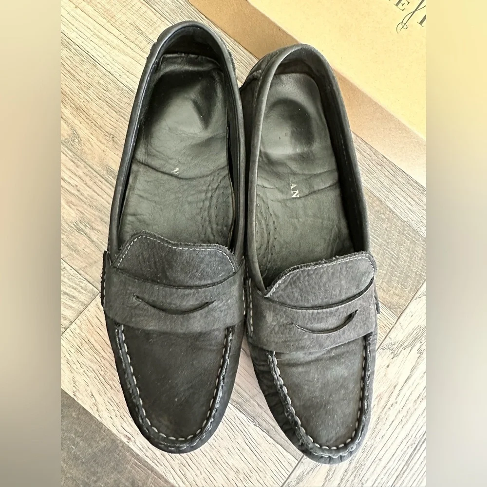 Cole Haan Black Nubuck Leather Air Sadie‎ Driver, driving loafer, size 8
